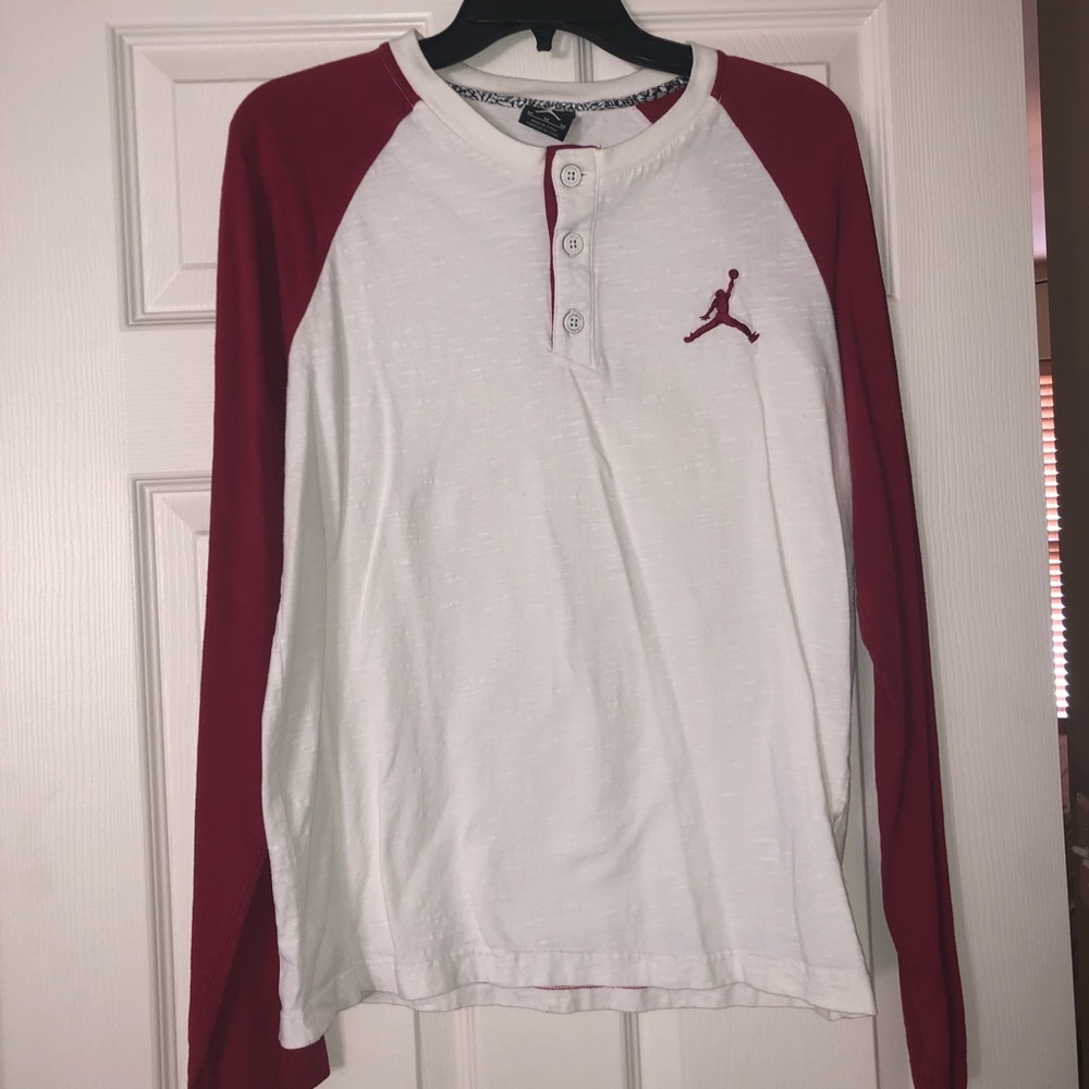 Jordan long sleeve button shirt